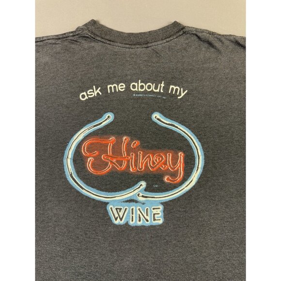 Rare Vintage 90s Hiney Winery Dorsey Donnelly Ent Large USA Single Stitch Tee - Picture 3 of 7